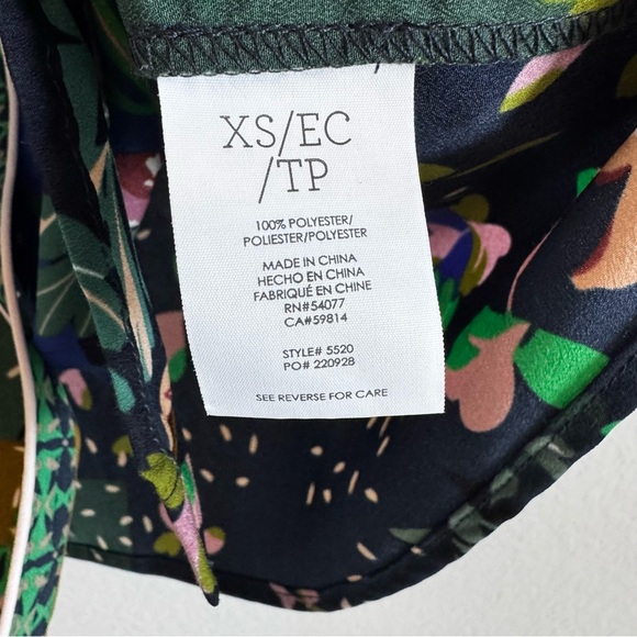 CAbi #5520 Bronco Patchwork Floral Mix Print Western Button Down Top Size XS - Picture 5 of 8